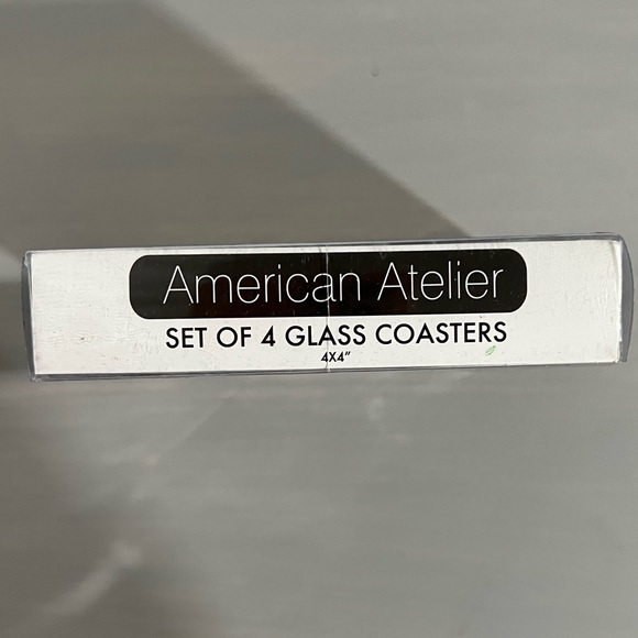 Set of 4 glass coasters - Picture 3 of 3